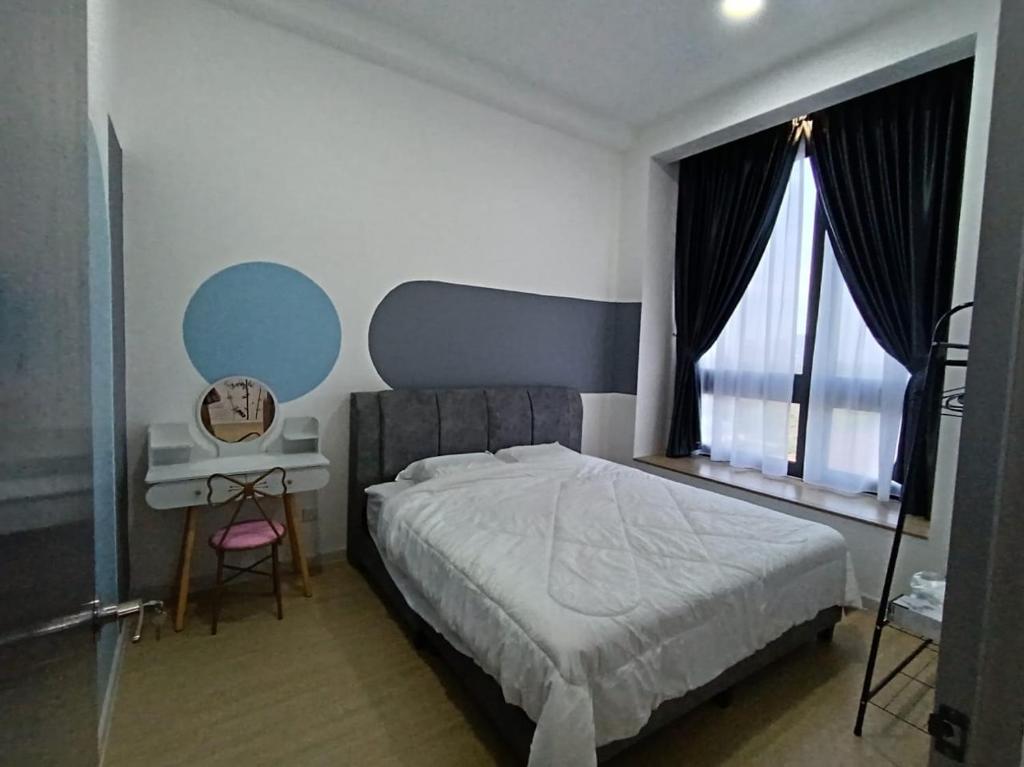 Sunway Grid @ Sunway Bigbox By YS Property tesisinde bir odada yatak veya yataklar