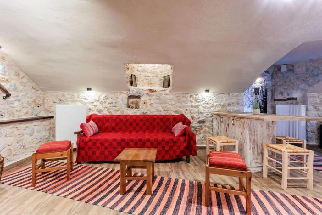 Posezení v ubytování Arcadia Getaway - Levidi Sani 11 Studio