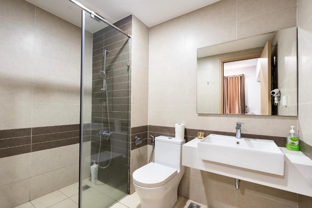 Koupelna v ubytování Double E SaiGon Apartment in Rivergate Building