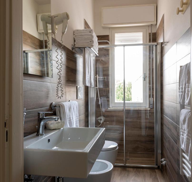 Koupelna v ubytování Hotel Maarea