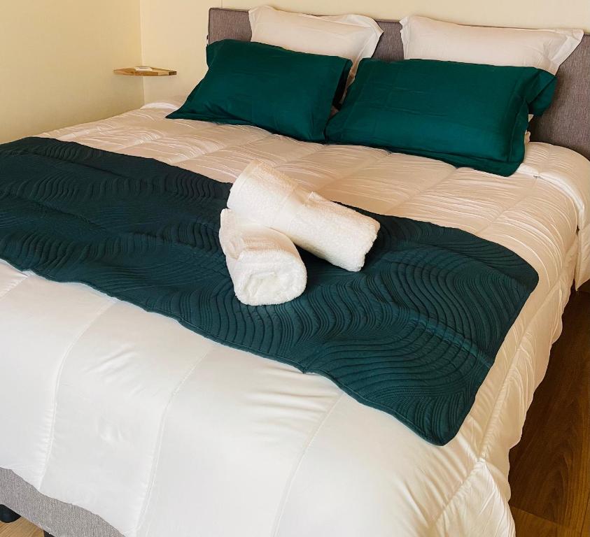 Postel nebo postele na pokoji v ubytování Au sommet des Salazes