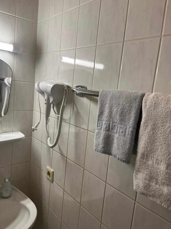 Koupelna v ubytování Gasthaus Stammbaum