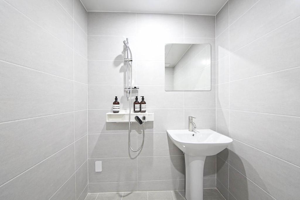 Koupelna v ubytování Busan Seomyeon Broa Hotel