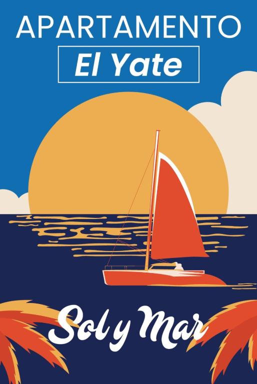 a sailboat in the ocean with the sunset at El Yate Sol y Mar in Aguadulce