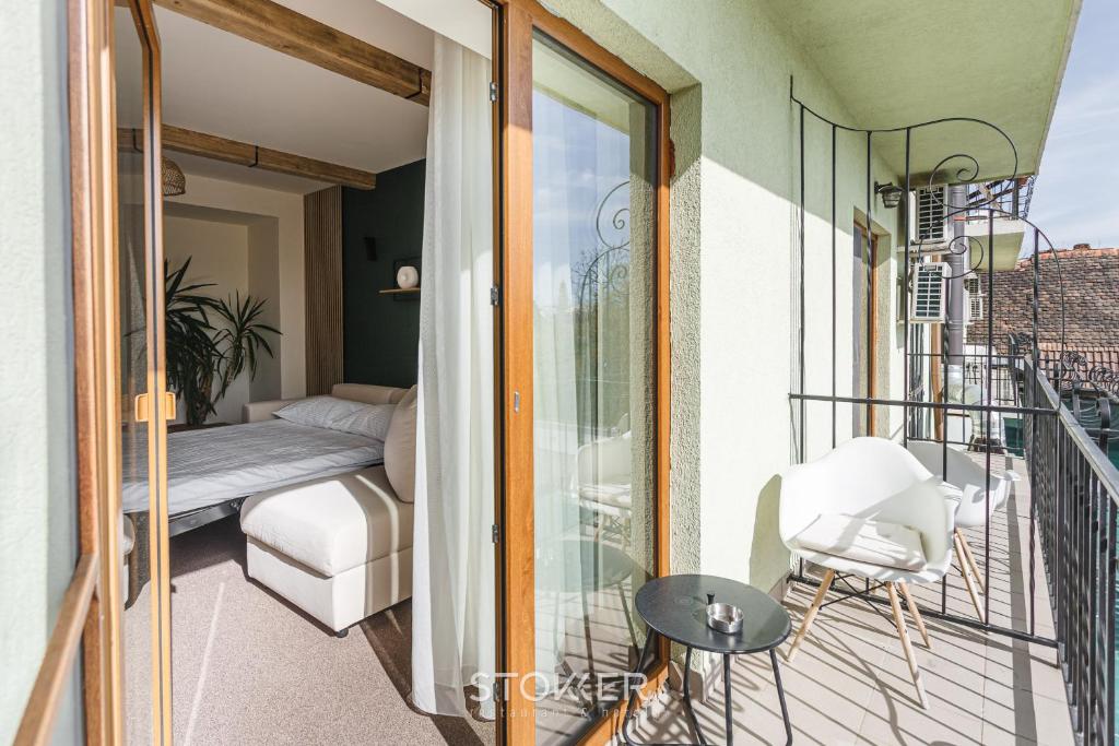 Balkón nebo terasa v ubytování Stokker Hotel