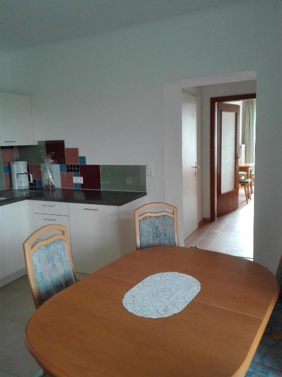 Kuchyň nebo kuchyňský kout v ubytování Bauernhof-Pension Puschnikhof