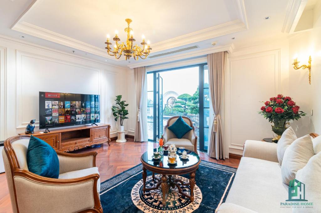 Posezení v ubytování Luxe Paradise Suite Hotel Trich Sai
