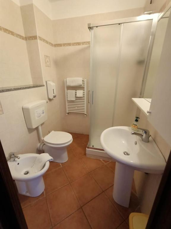 Koupelna v ubytování Agriturismo Vecchio Torchio