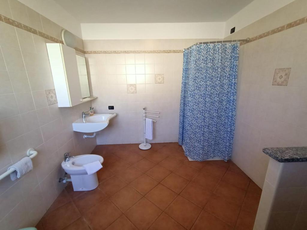 Koupelna v ubytování Agriturismo Vecchio Torchio