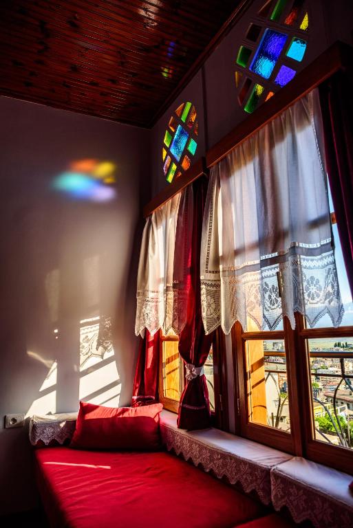 Voodi või voodid majutusasutuse Guesthouse Hoxha toas