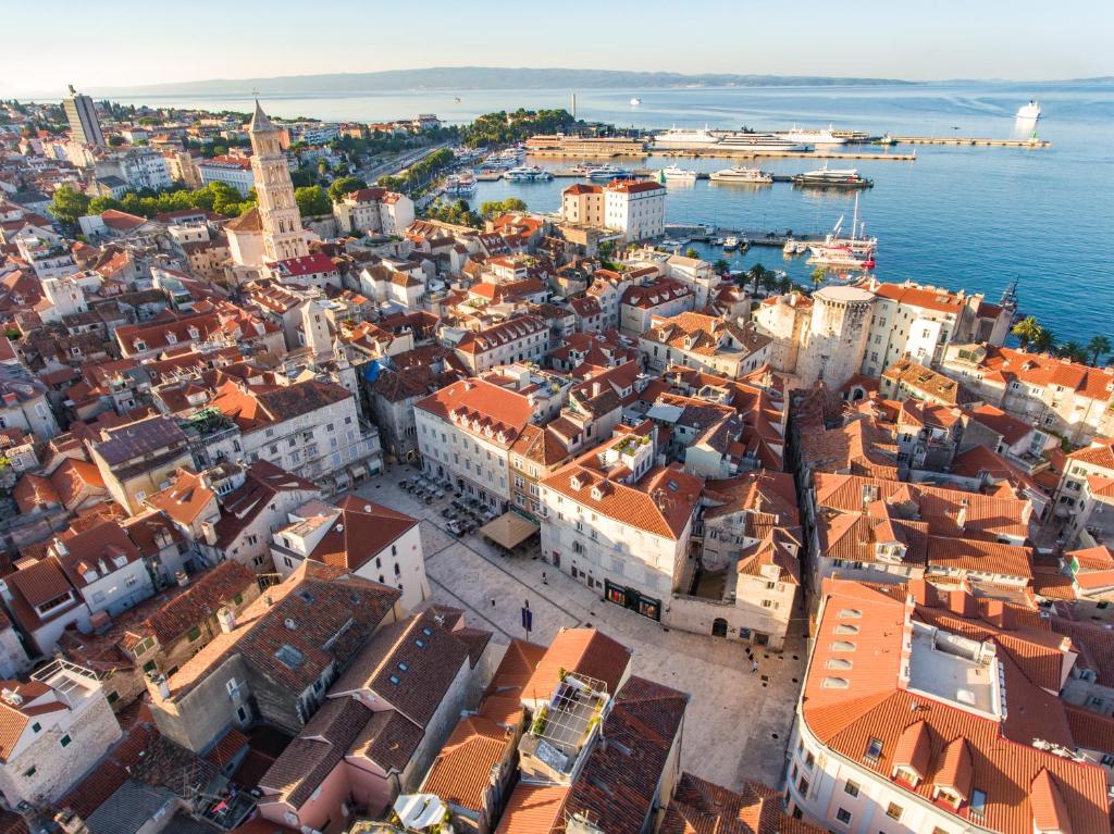 Výhľad na mesto Split alebo výhľad na mesto priamo z apartmánu