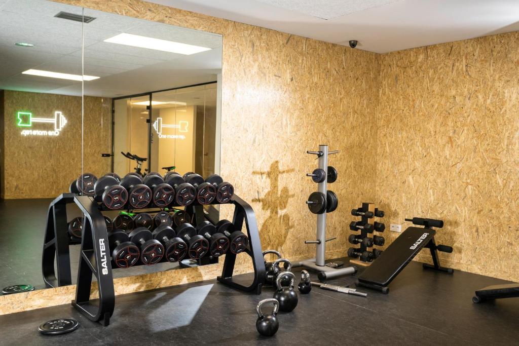 Fitness centrum a/nebo fitness zařízení v ubytování Residencia Universitaria Resa Hernan Cortes