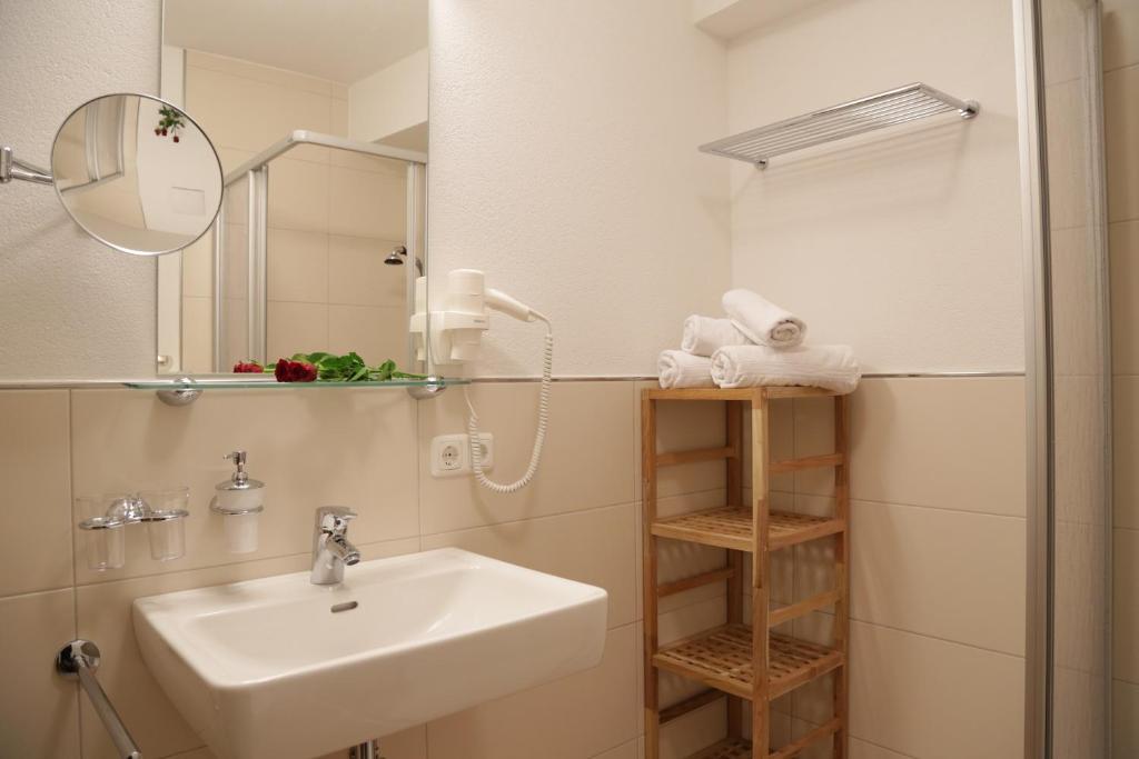 Koupelna v ubytování Gästehaus Luise