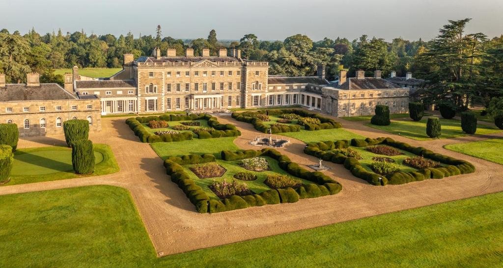 an aerial view of a large building with a garden at Carton House A Fairmont Managed hotel in Maynooth