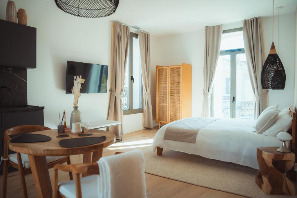 Postel nebo postele na pokoji v ubytování Maison Balas