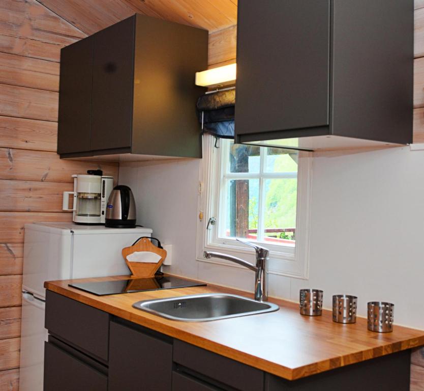 Kuchyň nebo kuchyňský kout v ubytování Fossen Accommodation