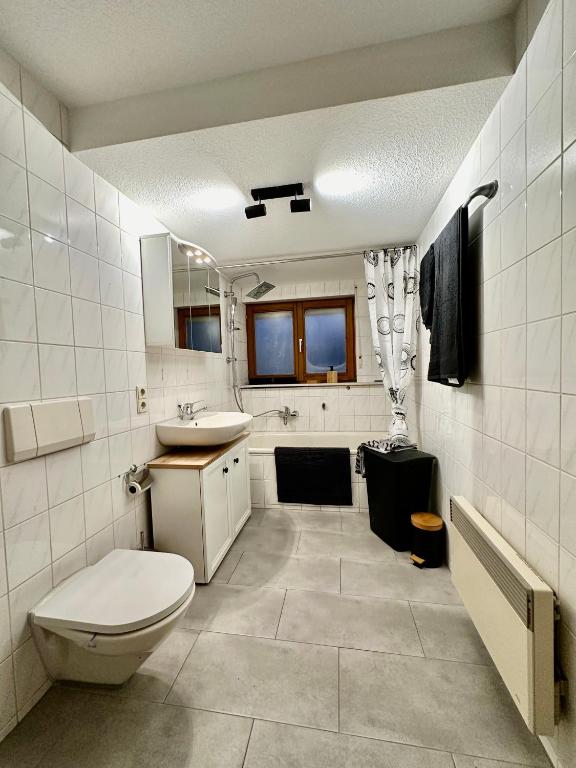 Koupelna v ubytování Ferienwohnung Olymp (2,5 Zimmer)