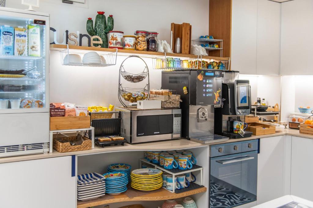 Kuchyň nebo kuchyňský kout v ubytování B&B Sorrento Central