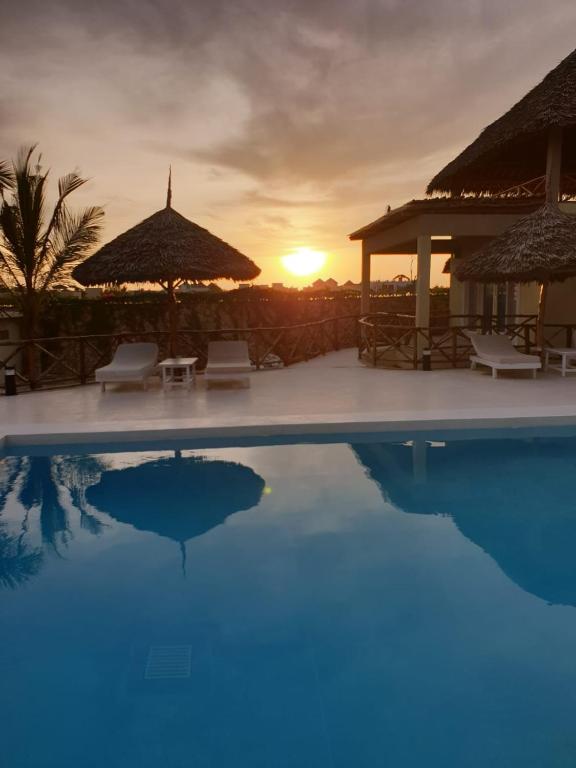 Bazén v ubytování Ocean zuri villa nebo v jeho okolí