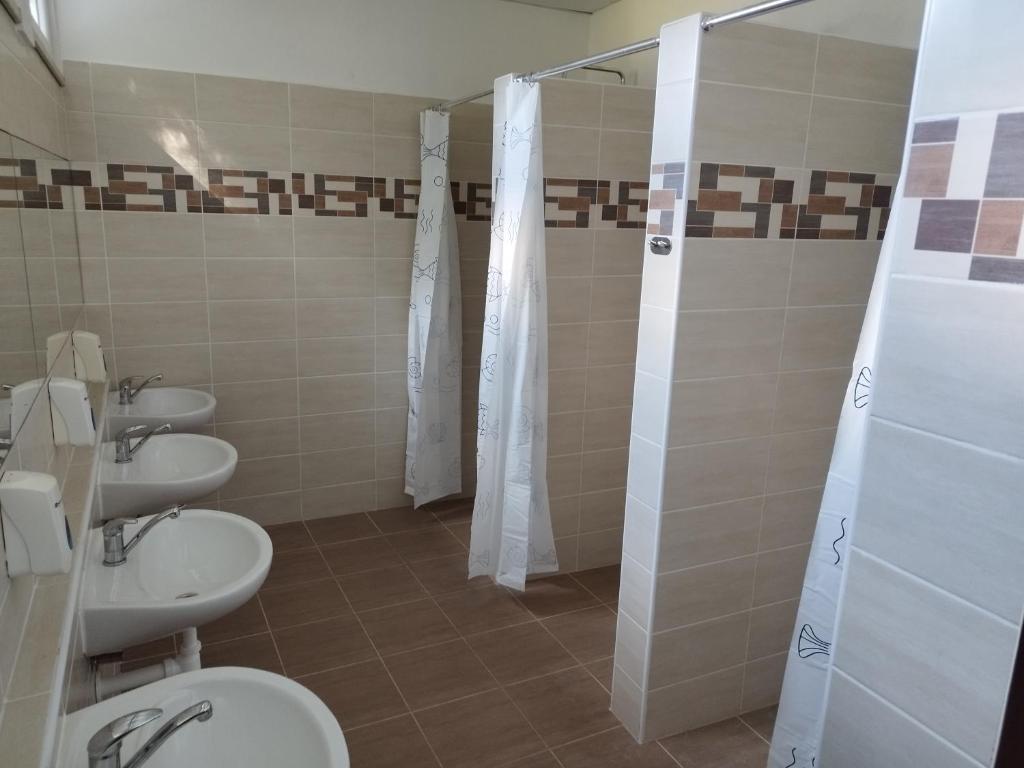 Koupelna v ubytování Penzion U Lipna