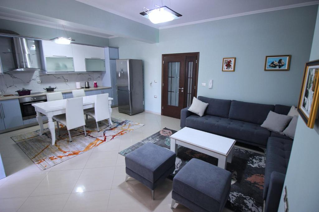 Kuchyň nebo kuchyňský kout v ubytování Apartament Duzgo