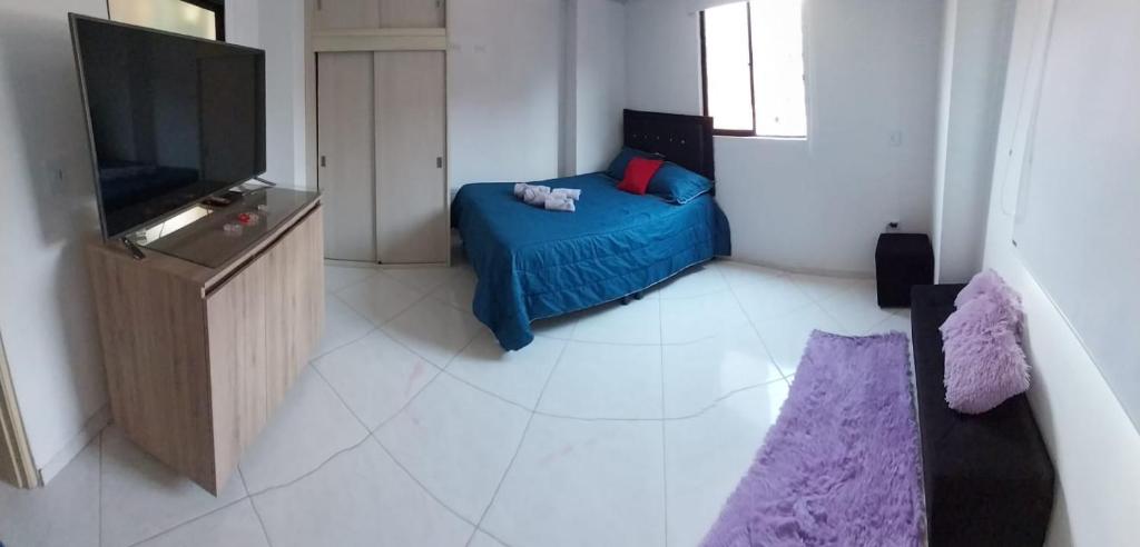 TV a/nebo společenská místnost v ubytování HABITACIÓN PRIVADA tranquila y confortable