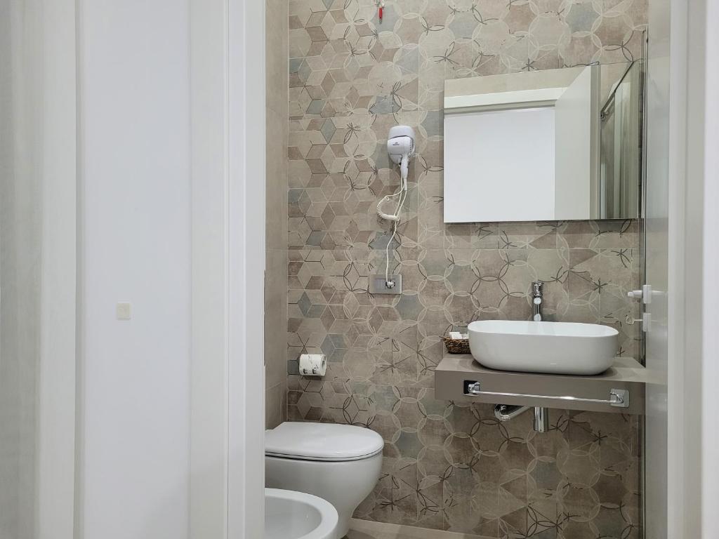 Koupelna v ubytování Gemini rooms