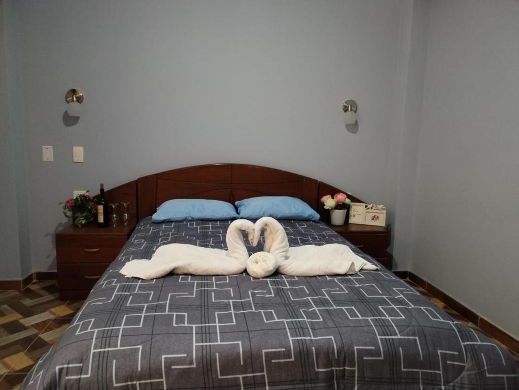 Postel nebo postele na pokoji v ubytování Hotel Incas Suite, con Aguas Termomedicinales