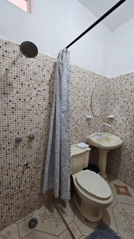 Koupelna v ubytování Casa Coral