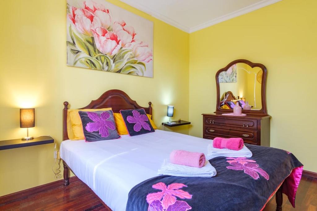 Postel nebo postele na pokoji v ubytování GuestReady - Peaceful Paradise in Madeira