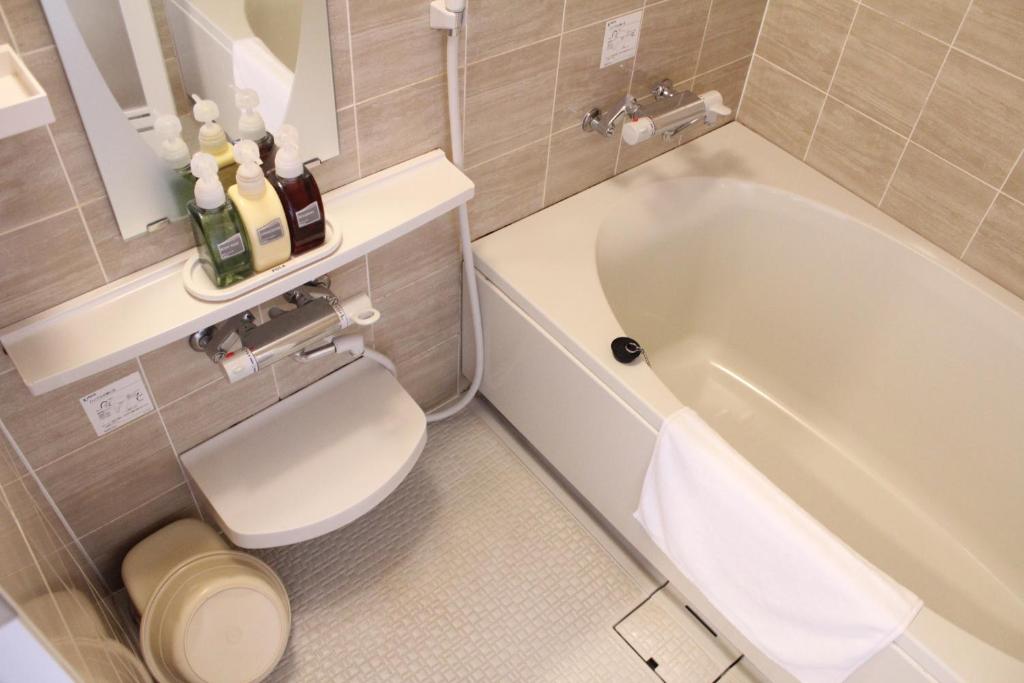 Koupelna v ubytování Hotel Shiosai
