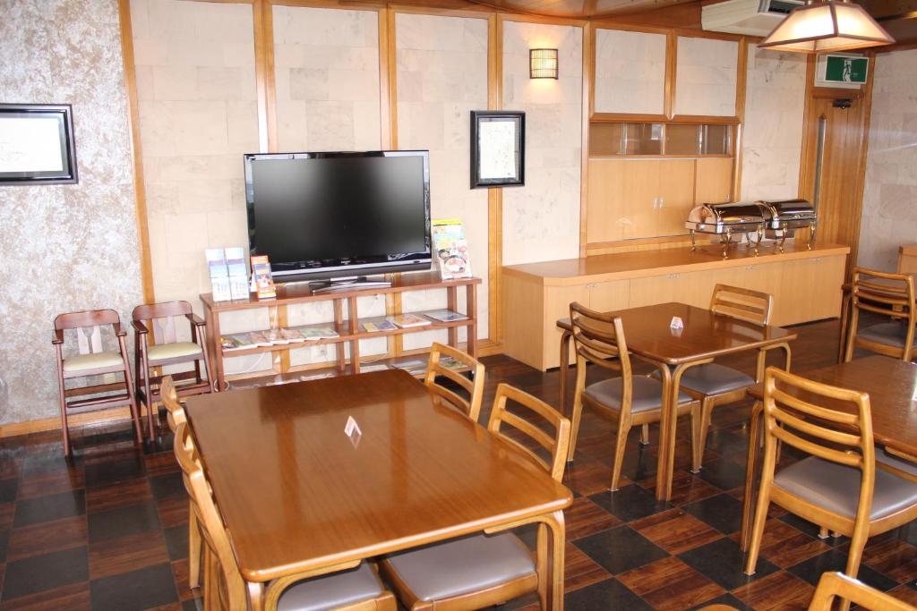 TV a/nebo společenská místnost v ubytování Hotel Shiosai
