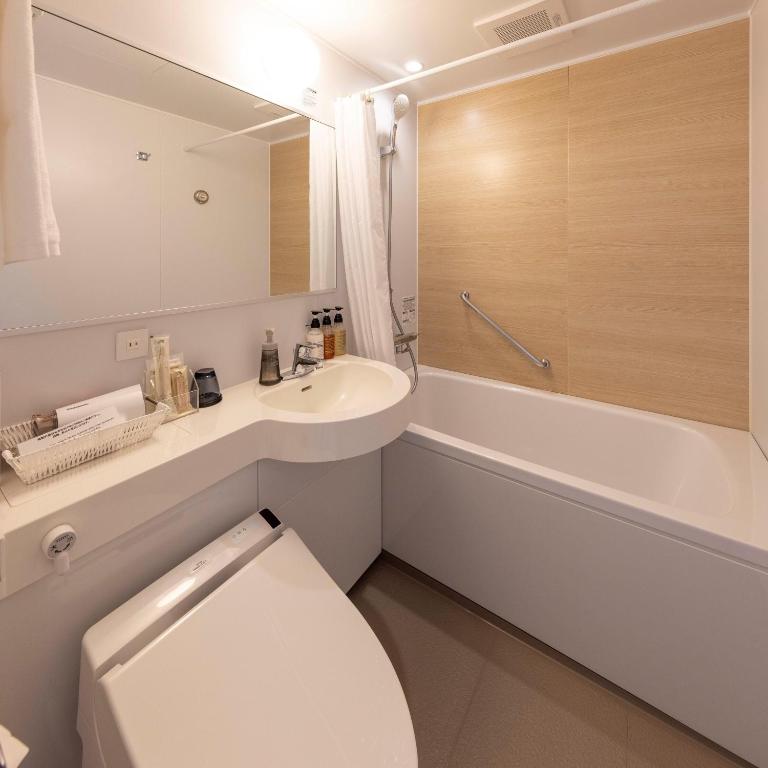 Koupelna v ubytování Hotel Granbinario Tsuruga