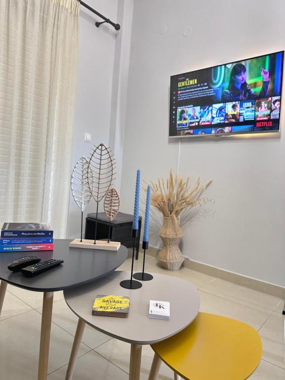TV a/nebo společenská místnost v ubytování FK Maison