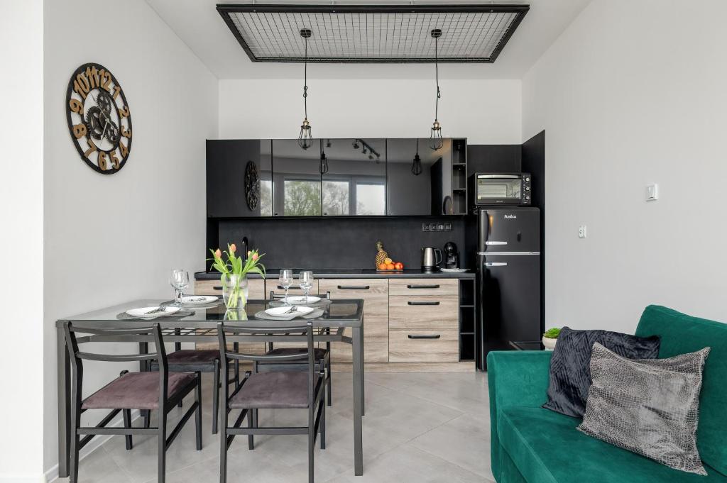 Kuchyňa alebo kuchynka v ubytovaní Etna Apartments Kołobrzeg by Noclegi Renters