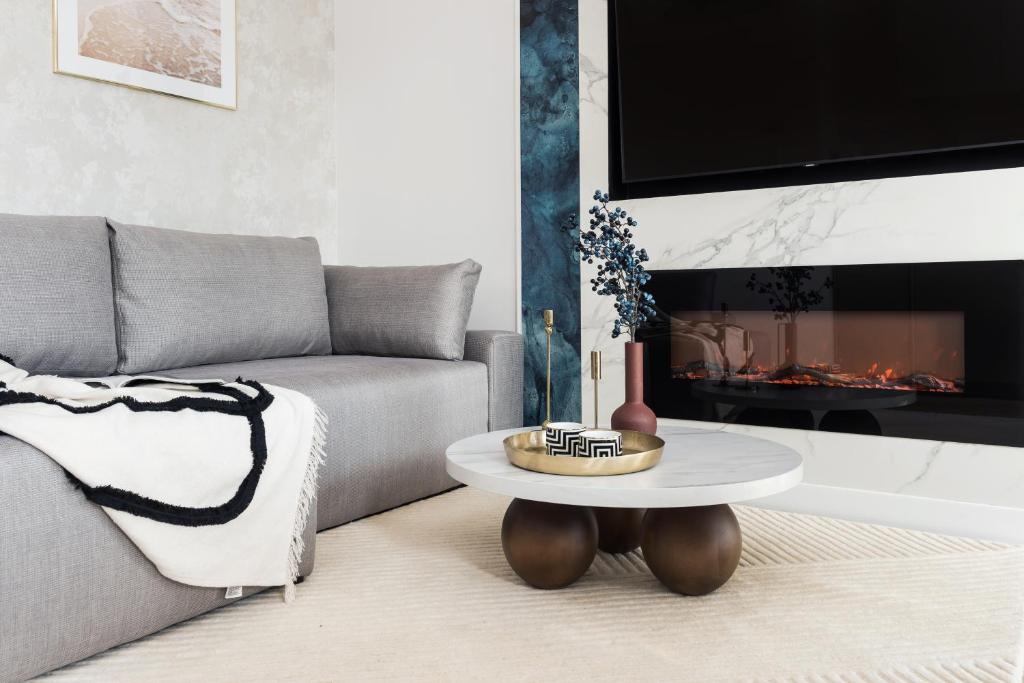 Posezení v ubytování Sol Marina Resort Wyspa Sobieszewska II - LoftAffair Collection