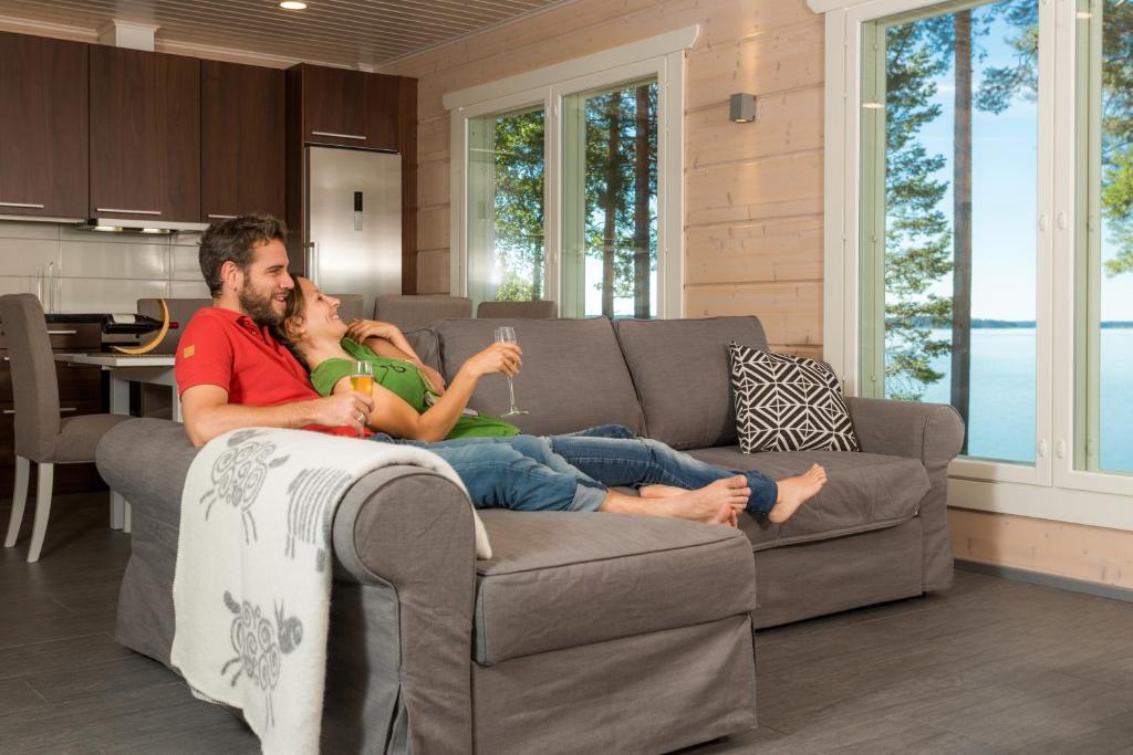 Posezení v ubytování Karelian Country Cottages