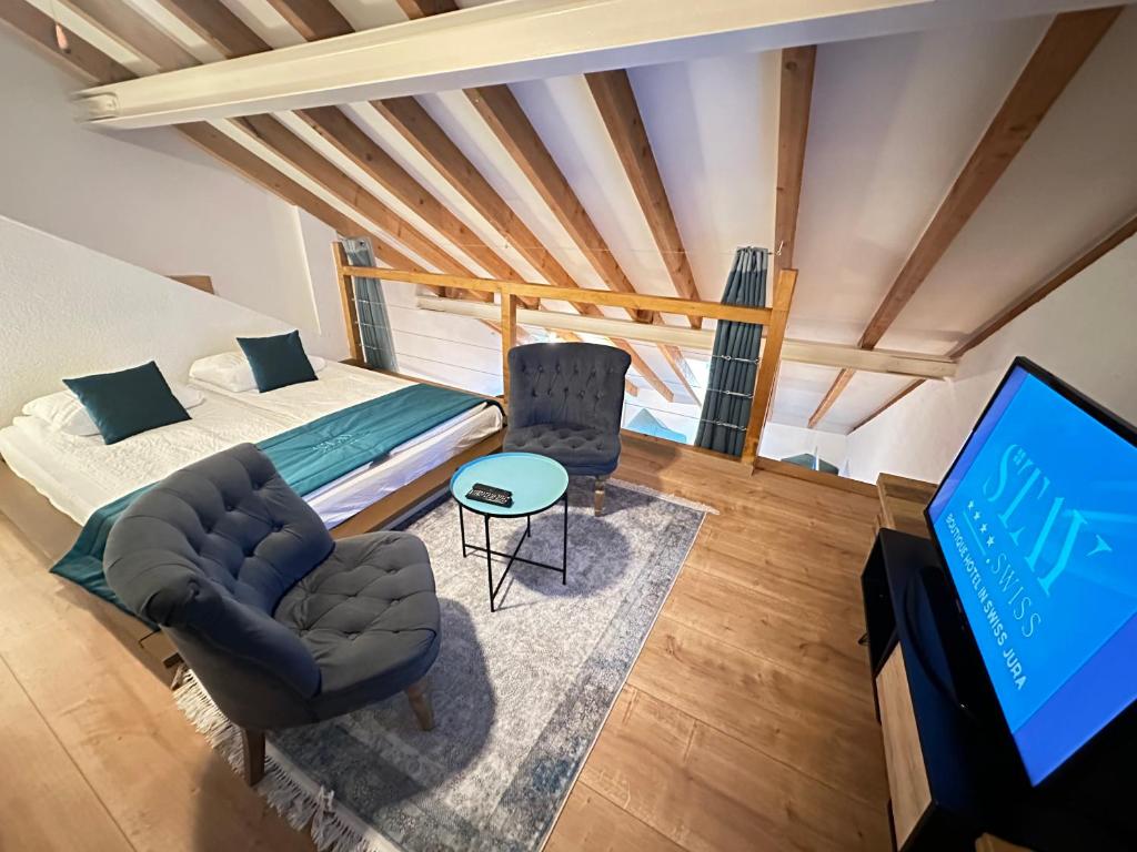 Posezení v ubytování Chez Alain Prévu - Boutique Hotel by Stay Swiss