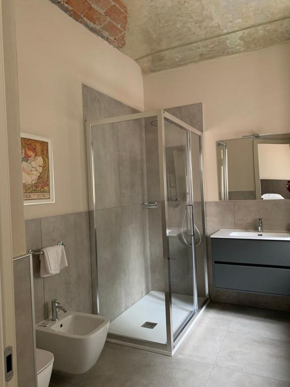 Koupelna v ubytování Hotel Boutique Antiche Mura