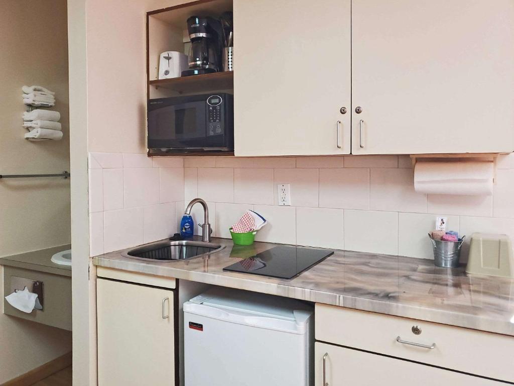 Kuchyň nebo kuchyňský kout v ubytování Rodeway Inn