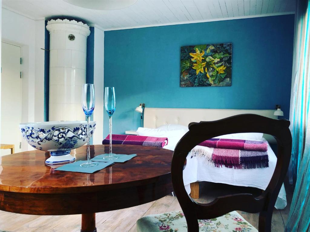 Posezení v ubytování Eriksmåla Art Residence