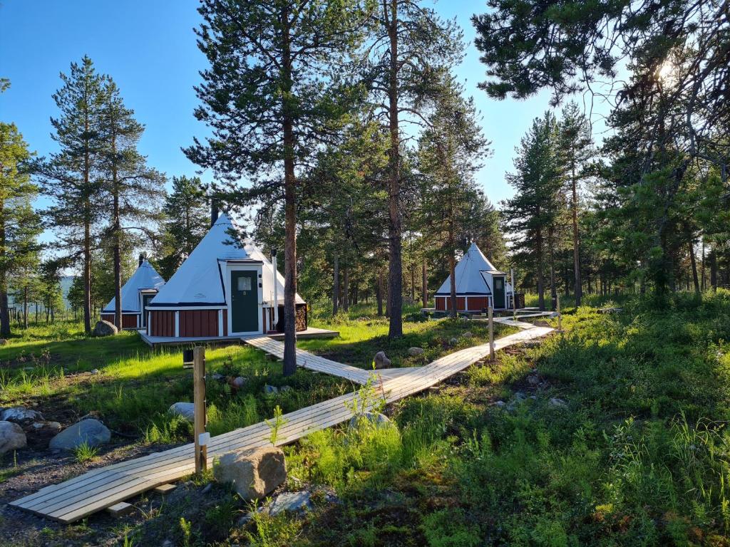 Zahrada ubytování Reindeer Lodge