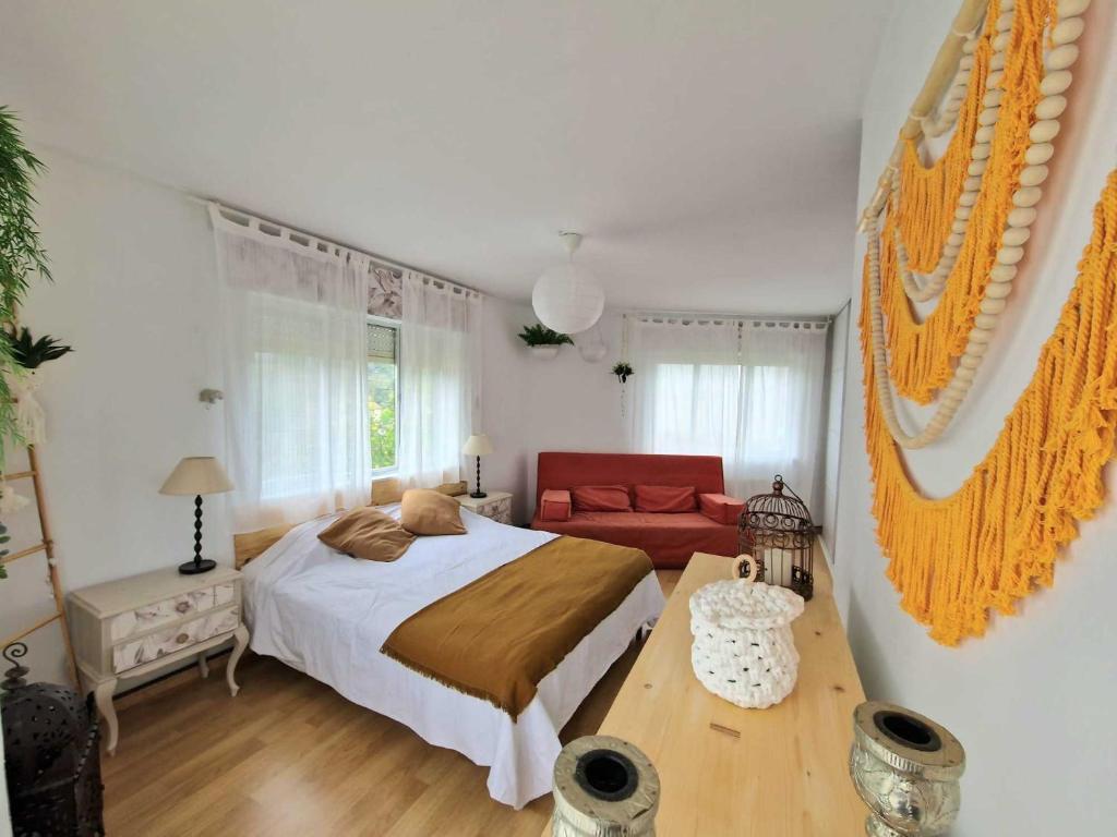 Postel nebo postele na pokoji v ubytování Vivienda Vacacional Villa Cobijero
