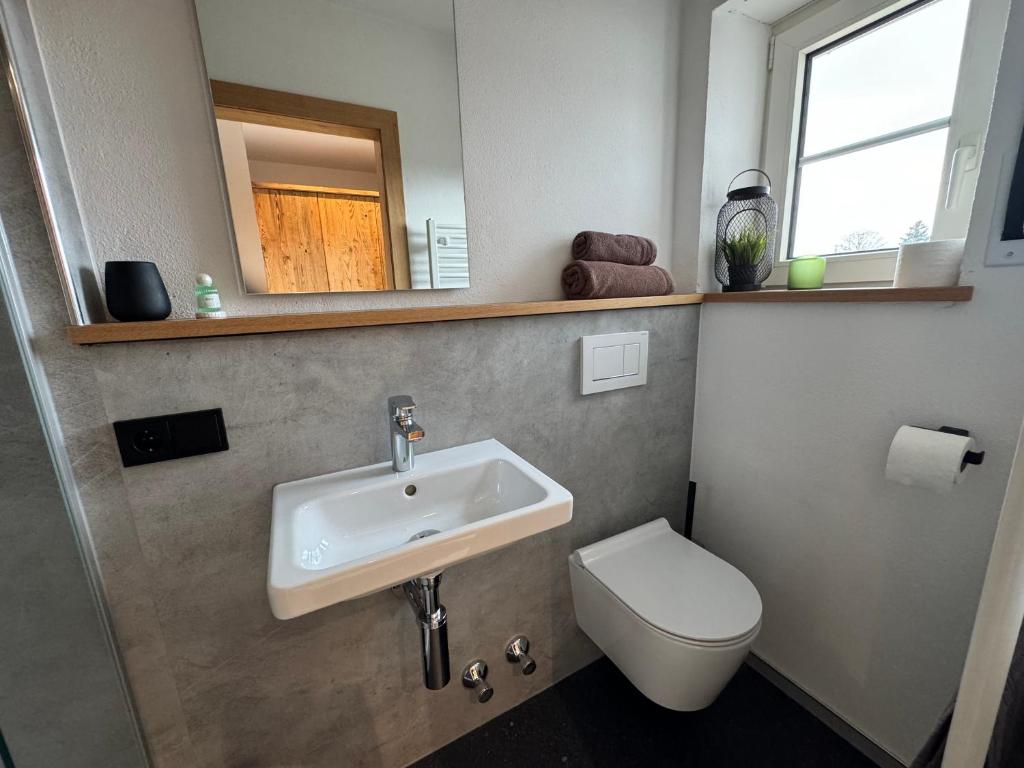 Koupelna v ubytování Hotel Gasthof zum Wulfen
