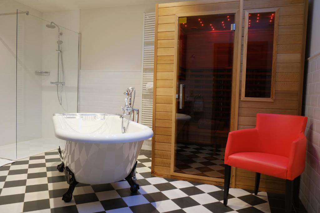 Koupelna v ubytování B&B Domein Rodin