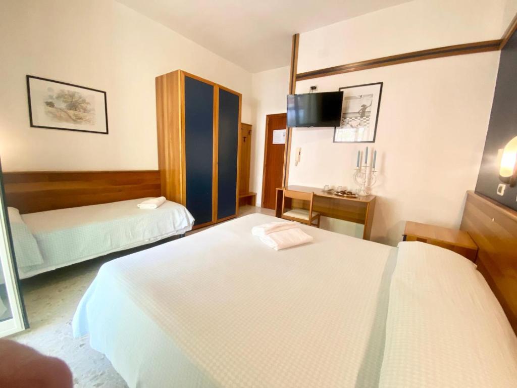 Postel nebo postele na pokoji v ubytování Hotel Praja