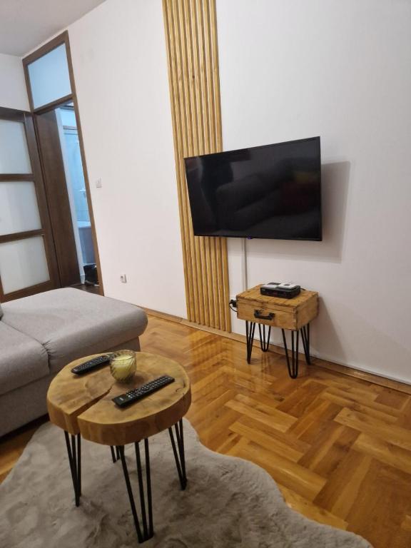 TV a/nebo společenská místnost v ubytování Apartment Holiday