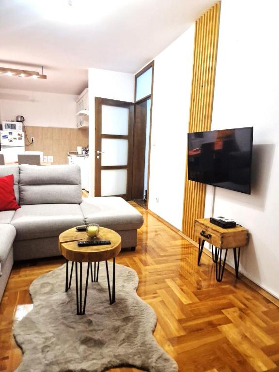 TV a/nebo společenská místnost v ubytování Apartment Holiday