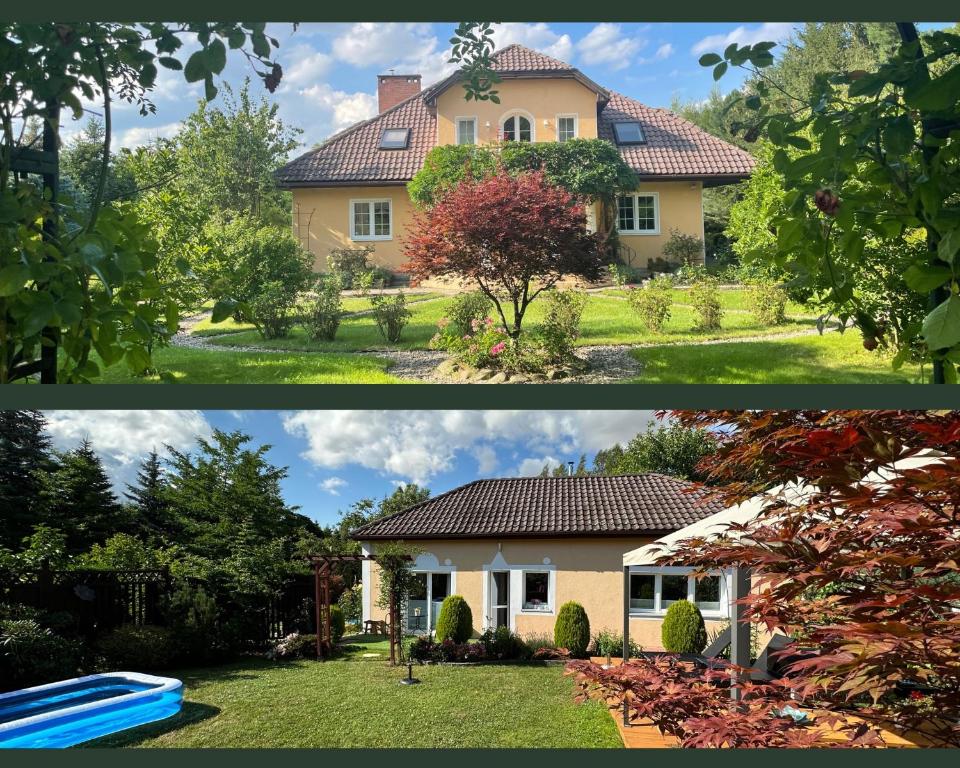 abefore and after picture of a house w obiekcie Serenity Garden Villas - Polanica-Zdrój 