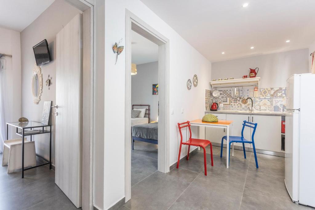 Kuchyň nebo kuchyňský kout v ubytování BleVista Apartments
